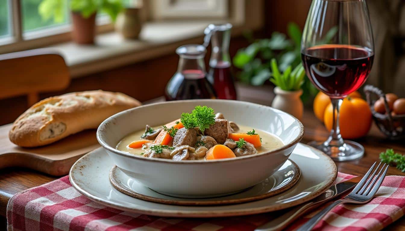 découvrez comment le service de blanquette de veau incarne l'authenticité et le charme du bistro traditionnel français, un plat incontournable qui ravit les palais.