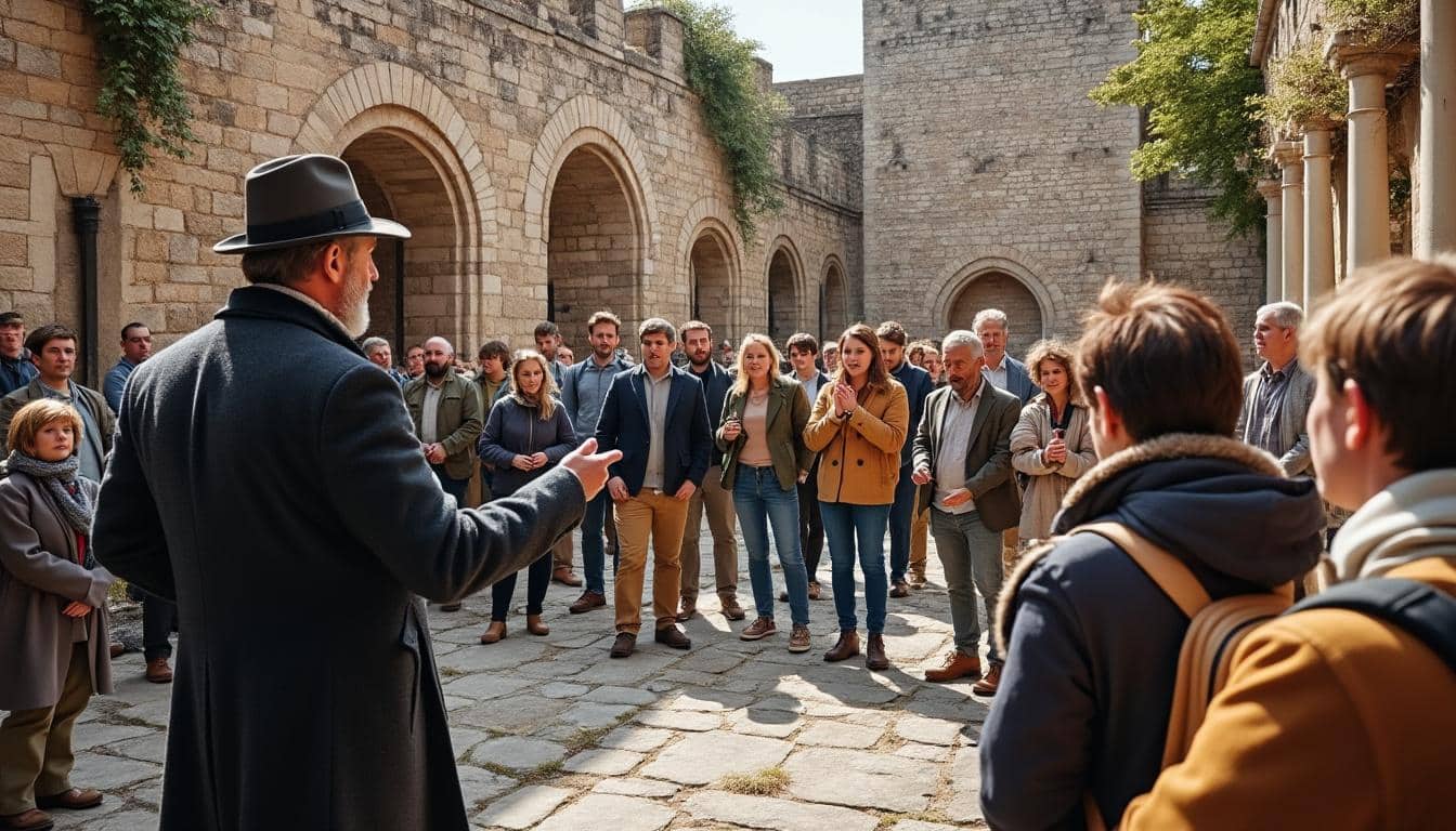 découvrez l'explication historique détaillée qui accompagne chaque visite guidée, enrichissant votre expérience et vous plongeant au cœur des événements passés.